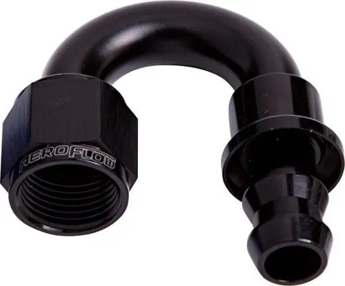Af406-10Blk 180-Degree Push-Lock Hose End Fitting – 10An Black 1