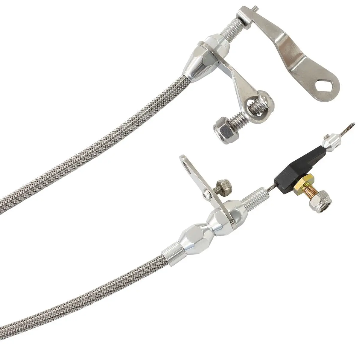 Af72-7001 Stainless Steel Kickdown Cable With Chrome End Caps 1