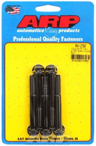 Arp Ar641-2750 Five-Piece 12-Point Black Oxide Bolt Kit 1