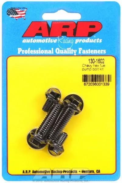 Fuel Pump Mounting Bolt Kit – Hex Head With Black Oxide Finish (Ar130-1602) 1