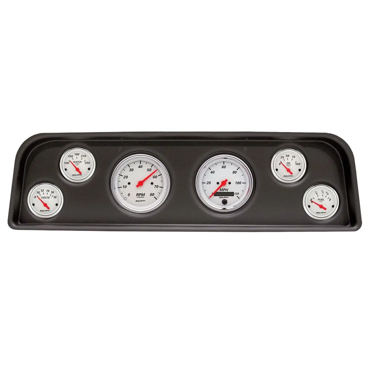 Autometer Arctic White Gauge Cluster – 2104-03 (6-Gauge Layout) 1