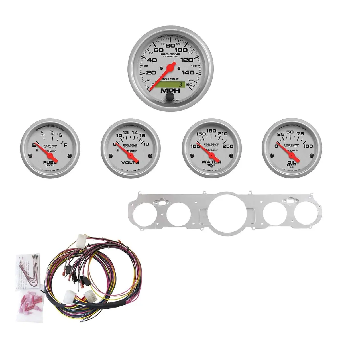 Autometer Ultra-Lite Instrument Cluster – Compact Digital Display, Programmable Inputs 1