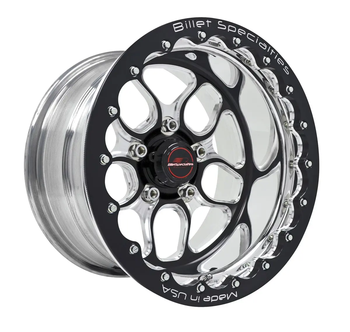 Billet Specialties Win Lite Beadlock Wheel – 15X6", Gloss Black Anodized (Brsb25156145N) 1