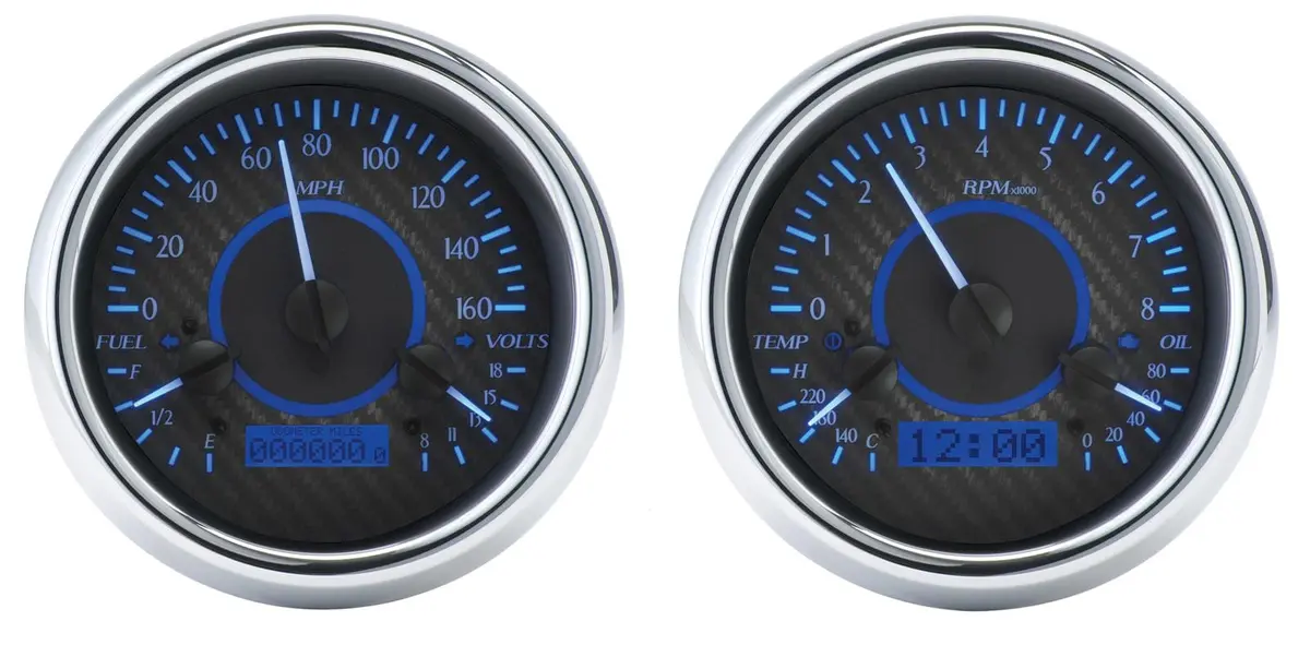 Dakota Digital Vhx-54C-Pu-C-B Analog Gauge System – Direct-Fit Universal Dashboard Solution 1
