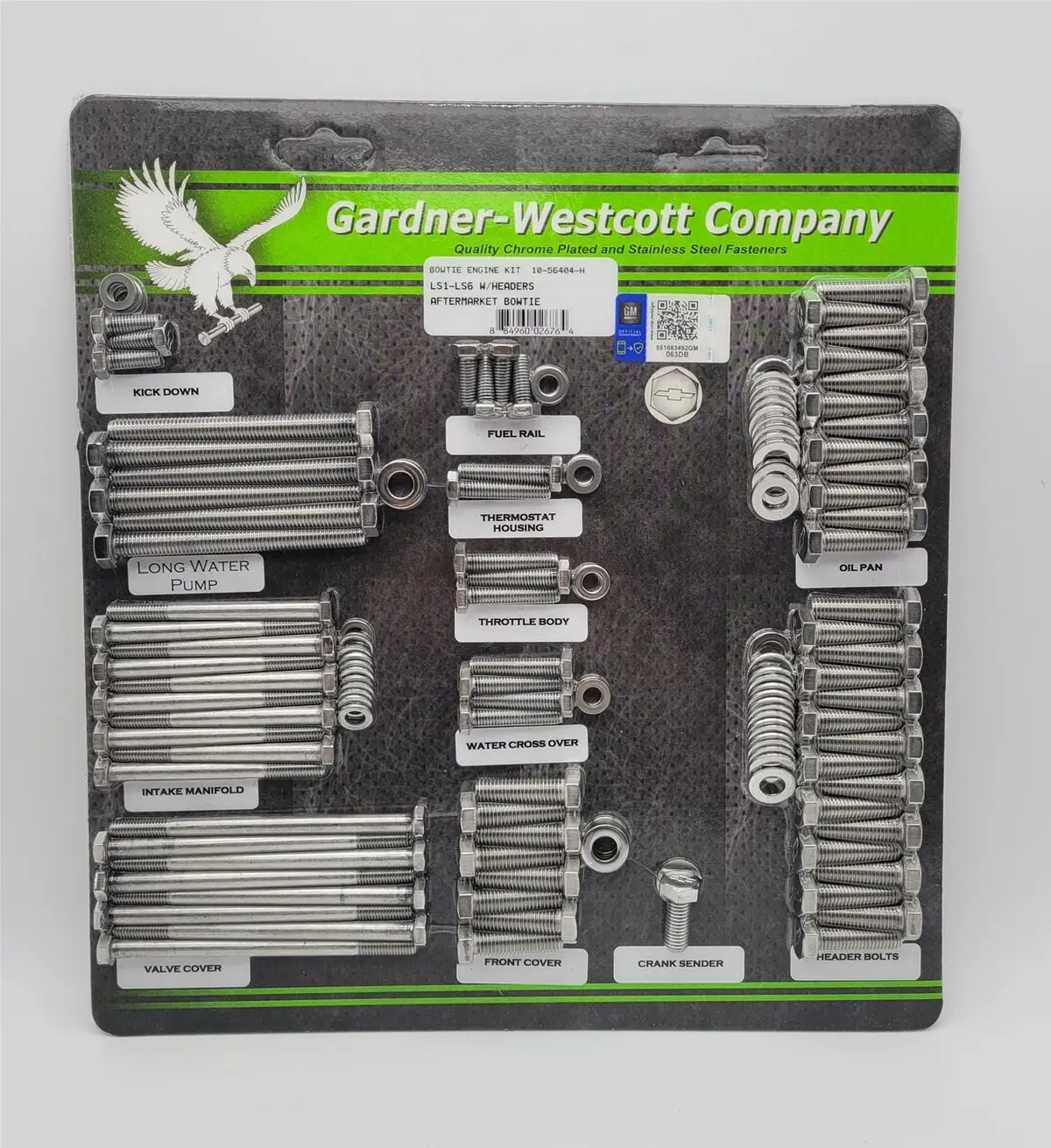 Gardner-Westcott 10-56404-H Engine Dress-Up Bolt Kit – Chrome Hardware Set 1