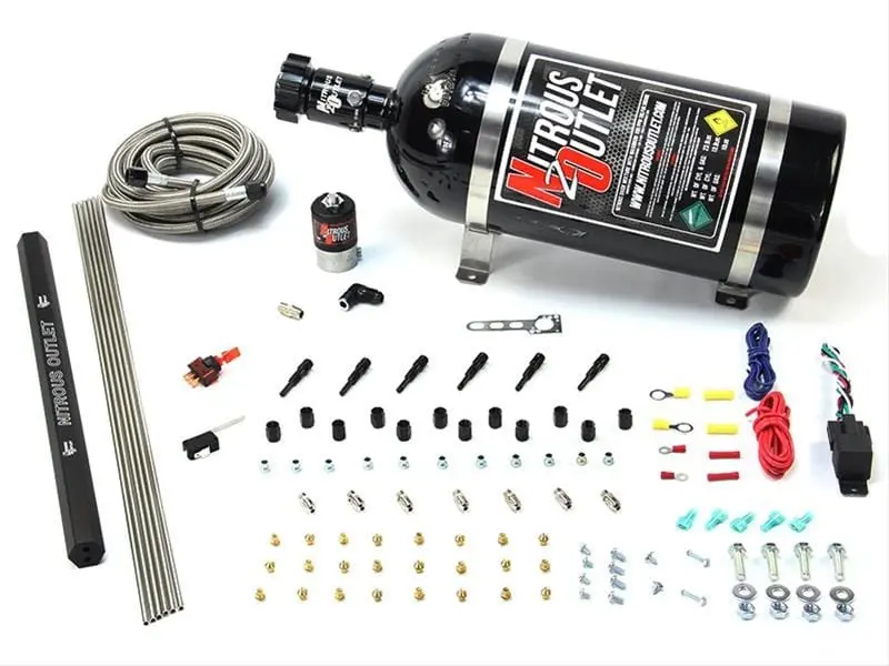 Nitrous Outlet 00-10434-H-Sbt-Ds-15 Progressive Nitrous System – 15 Lb Capacity, Single-Stage 1