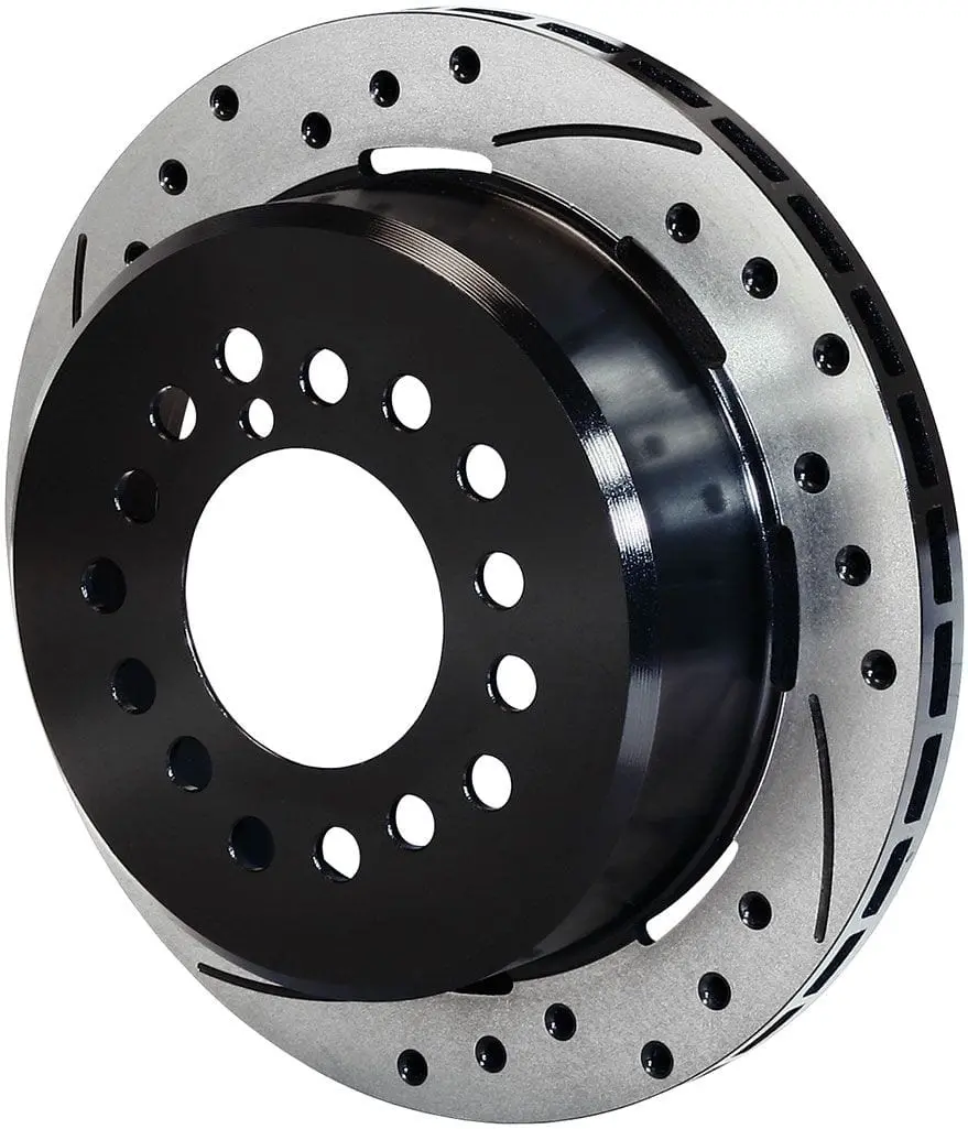 Srp Drilled Rear Brake Rotor & Hat Assembly – Right-Hand Side, Matte Black Finish 1